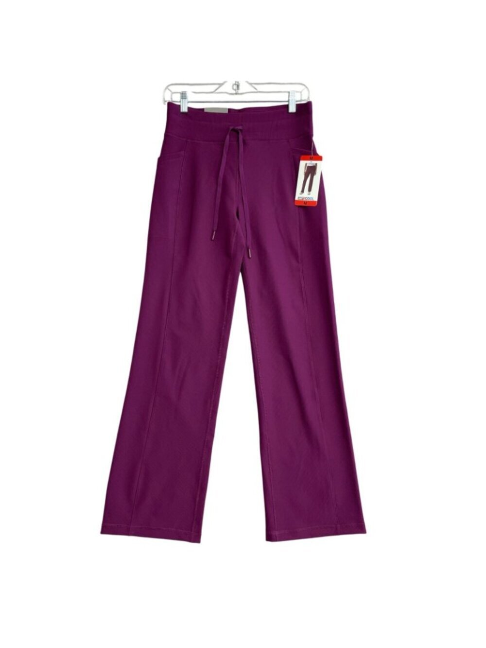 NWT 32 Degrees Cool Women's M Active Flare Pants Purple High Waist Pockets P0670 - Picture 3 of 15